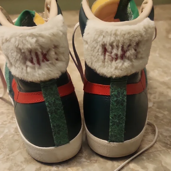 Nike Balzer Mid 77 Green and Red High-Top Sneakers For Men 13 - Picture 4 of 9